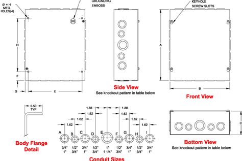 1 inch outdoor electrical knockout box|electrical box knockout sizes chart.